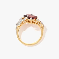 Garnet Ring 10K Yellow Gold