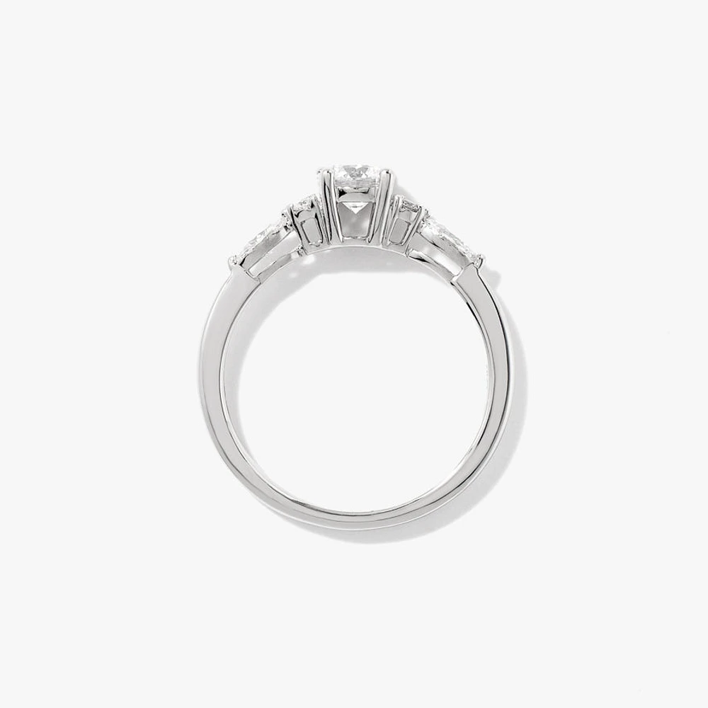 Lab Grown Diamond Engagement Ring 14K White Gold (0.77 ct tw)