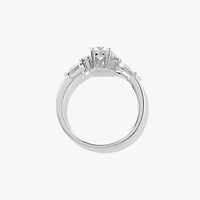 Lab Grown Diamond Engagement Ring 14K White Gold (0.77 ct tw)