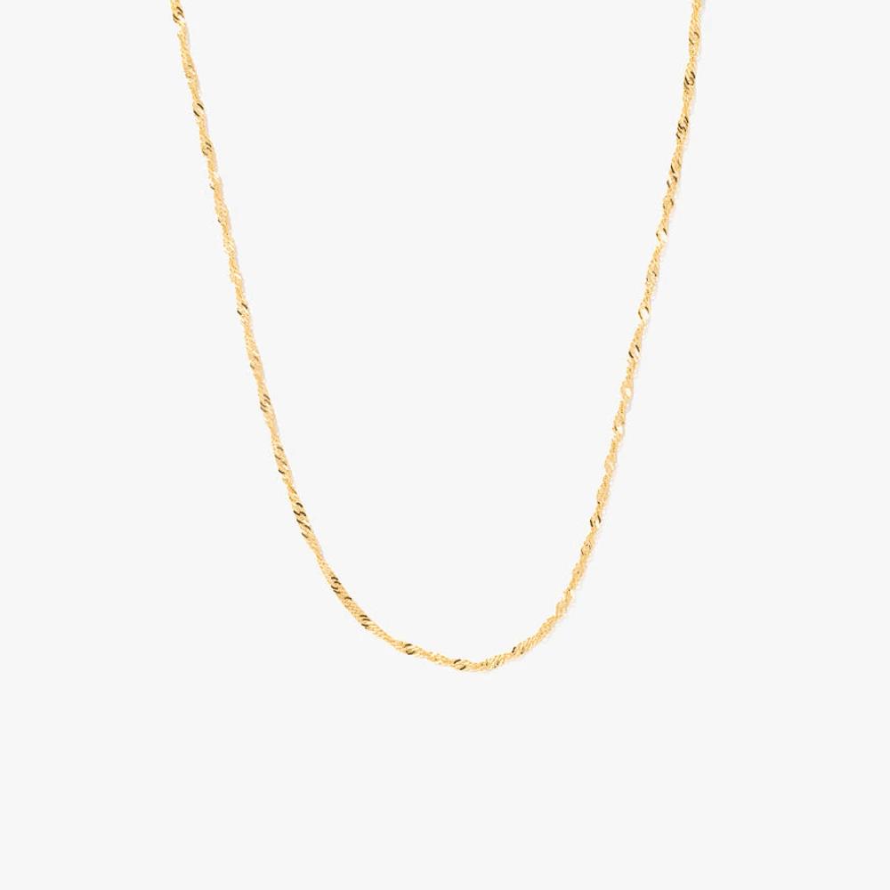 10K Yellow Gold 1.5mm Singapore Chain (20")