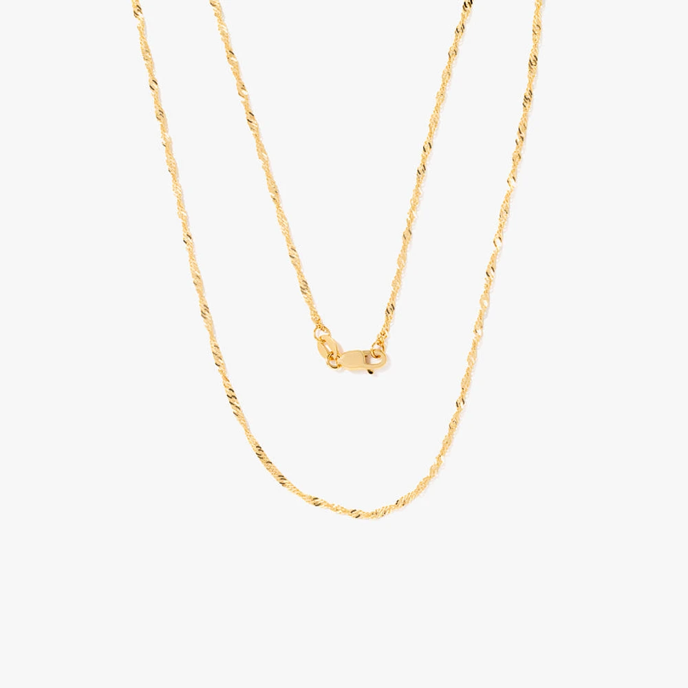 10K Yellow Gold 1.5mm Singapore Chain (20")