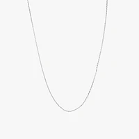 0.8mm Diamond Cut Cable Chain in 10K White Gold (18")