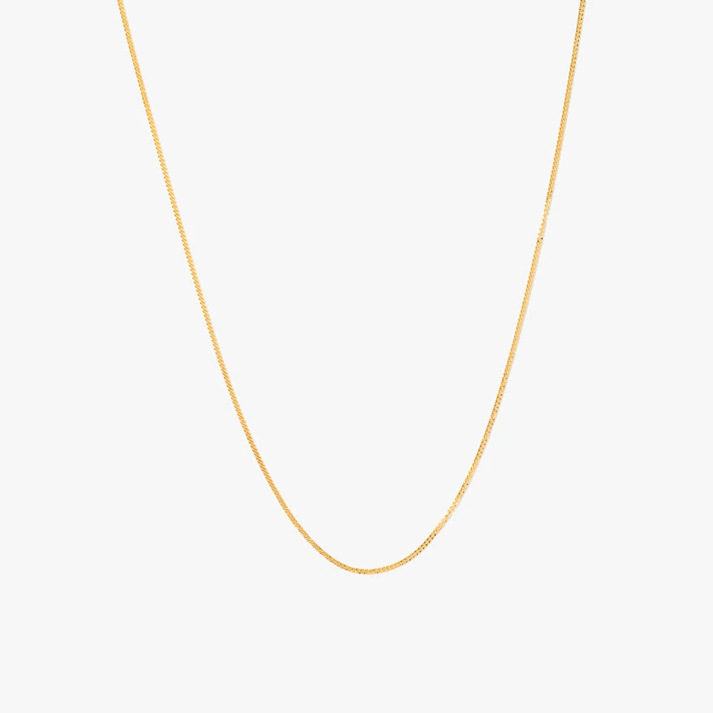 10K Yellow Gold 0.74mm Curb Chain (20")