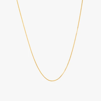 10K Yellow Gold 0.74mm Curb Chain (20")