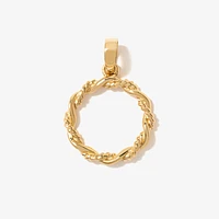 Round Braided Pendant in 10K Yellow Gold