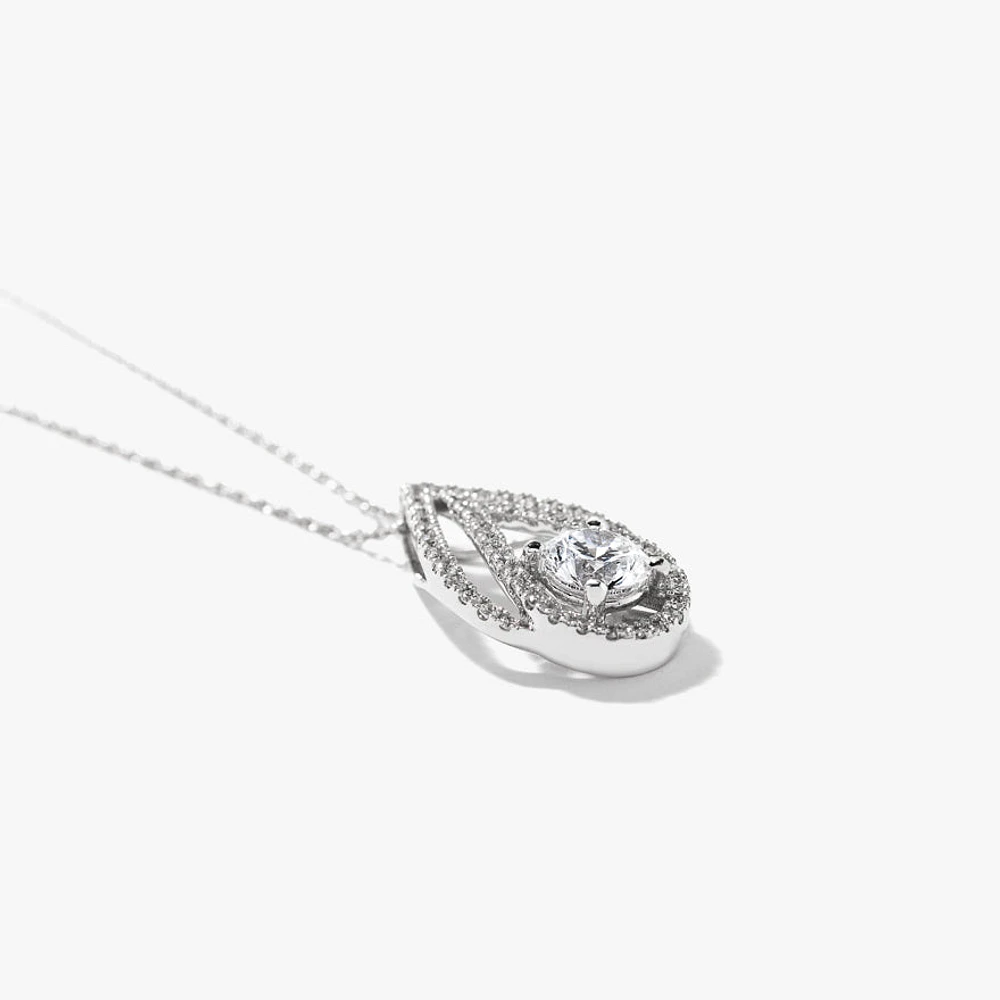 Lab Grown Diamond Necklace in 10K White Gold (0.74 ct tw)