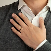 Men's Point Ring 10K Yellow Gold