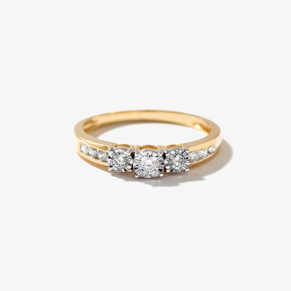 Diamond Anniversary Ring 10K Yellow Gold (0.25ct tw)