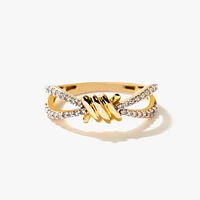 Diamond Knot Ring 10K Yellow Gold (0.25 ct tw)