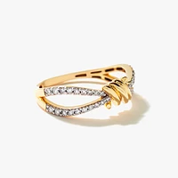 Diamond Knot Ring 10K Yellow Gold (0.25 ct tw)