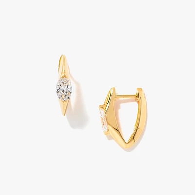 Lab Grown Marquise Diamond Earrings in 14K Yellow Gold (1.00 ct tw)