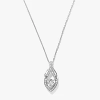 Lab Grown Diamond Cluster Necklace in 10K White Gold (0.90 ct tw)