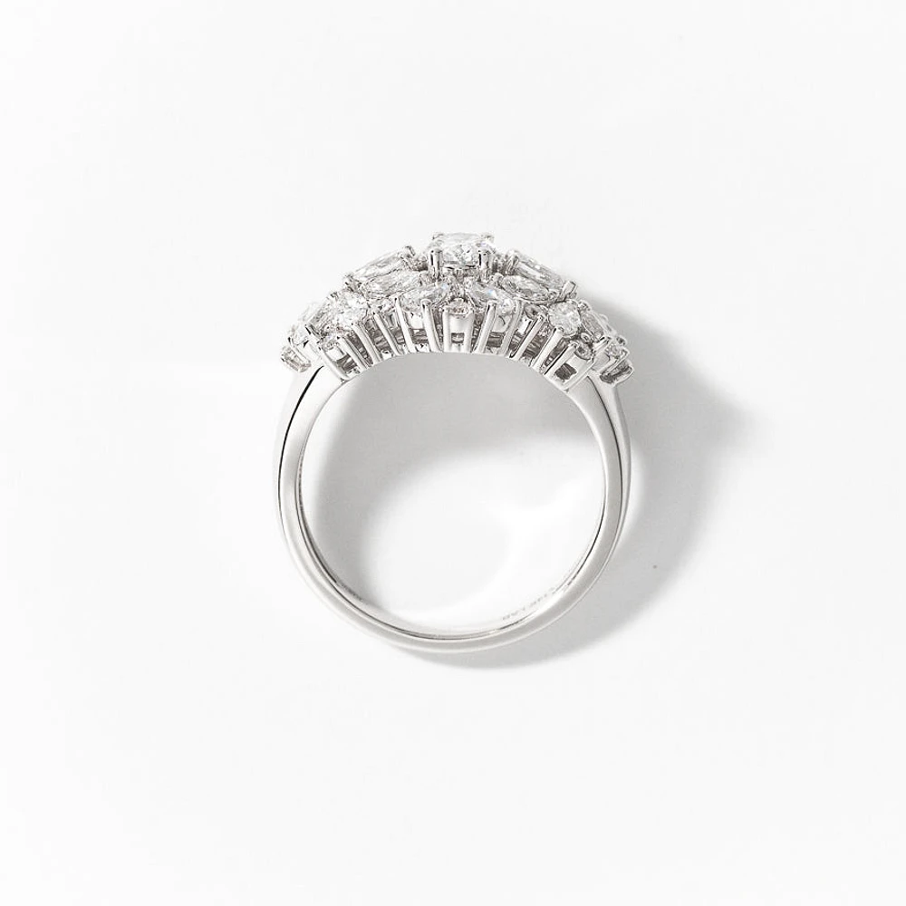 Lab Grown Diamond Cluster Ring 14K White Gold (1.75 ct tw)