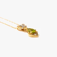 Peridot Necklace in 10K Yellow Gold