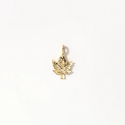 Maple Leaf Pendant in 10K Yellow Gold