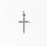 Tube Cross Pendant in 10K Italian Gold