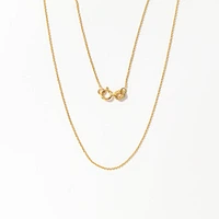 0.5mm Diamond Cut Cable Chain in 10K Yellow Gold (14")