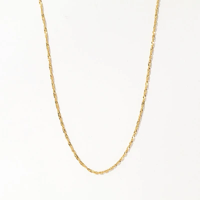 10K Yellow Gold 1.00mm Singapore Chain (18")