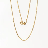 10K Yellow Gold 1.00mm Singapore Chain (18")