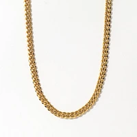 3.8mm 10K Yellow Gold Cuban Chain (22")