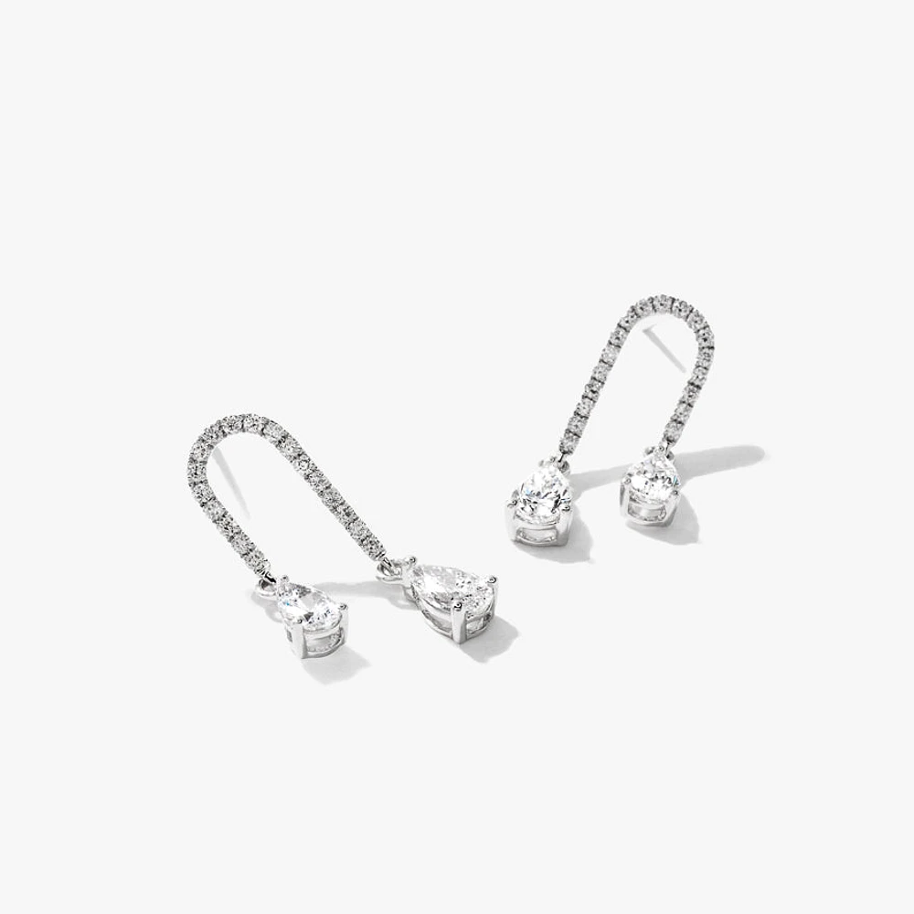 Lab Grown Diamond Earrings in 14K White Gold (1.00 ct tw)