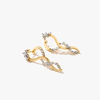 Diamond Cluster Earrings in 10K Yellow Gold (0.50 ct tw)