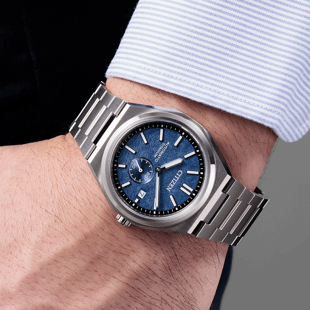 Citizen Automatic Titanium Zenshin Mechanical Men's Blue Dial Watch |