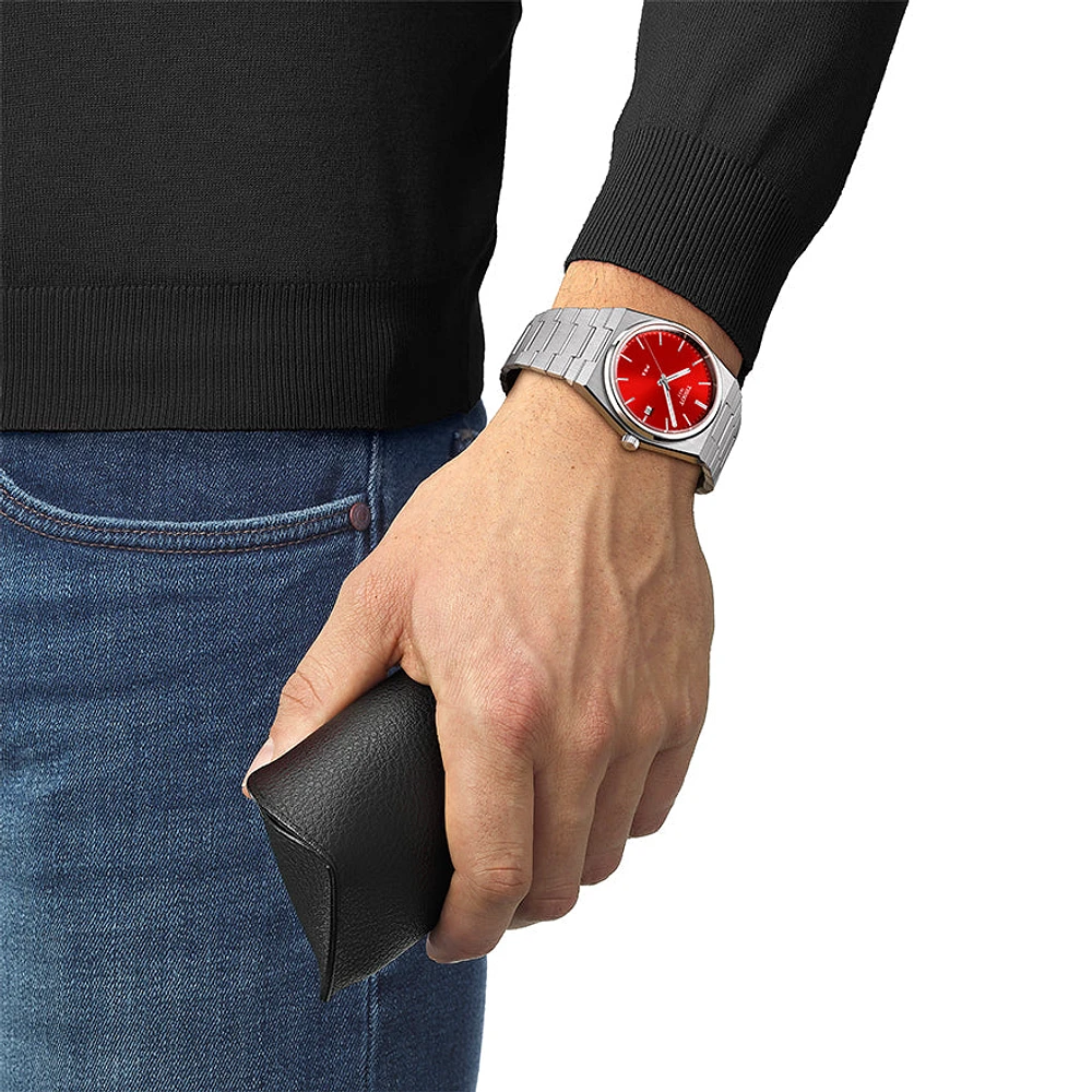 Tissot PRX Quartz 40mm Red Dial Watch | T137.410.11.421.00
