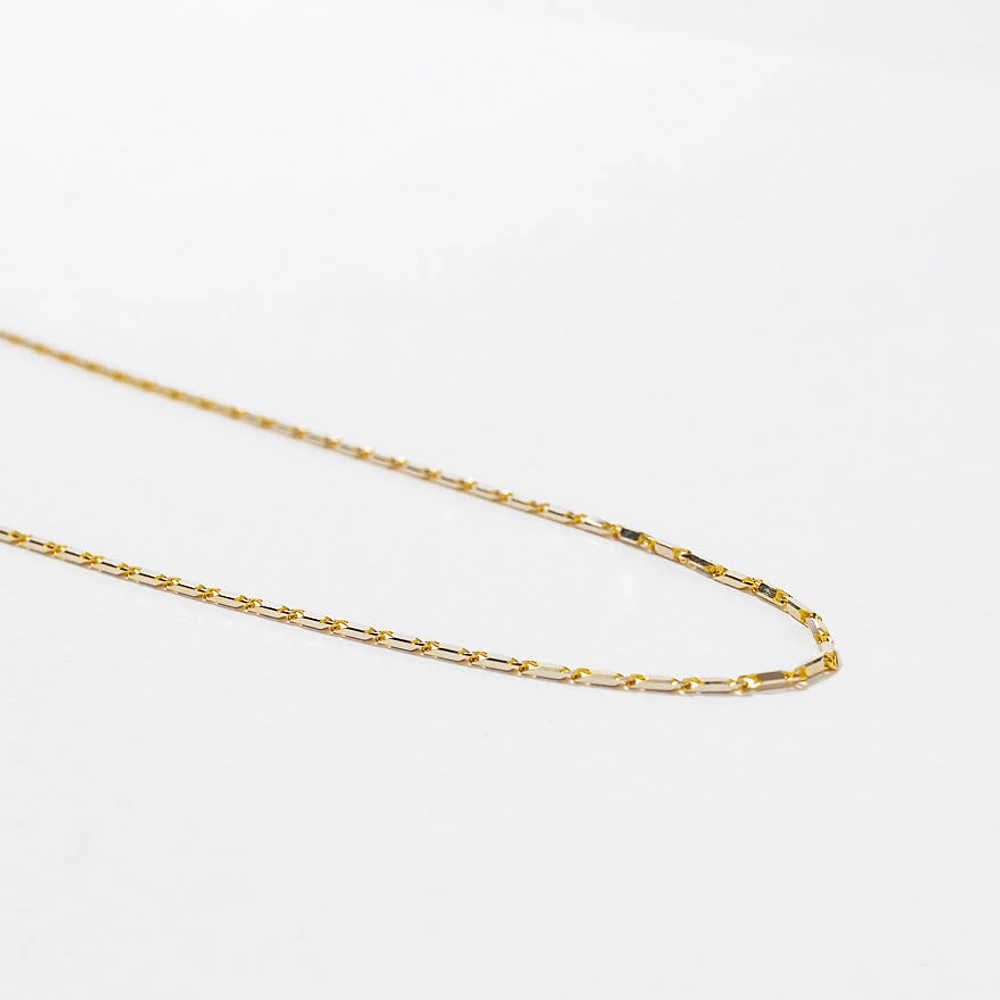 1.00mm Luro Link Chain in 10K Yellow and White Gold