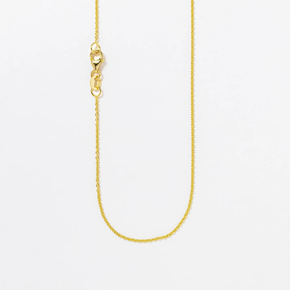 10K Yellow Gold 1mm Rolo Chain (16")