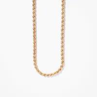 3mm Rope Chain in 10K Yellow Gold (26")