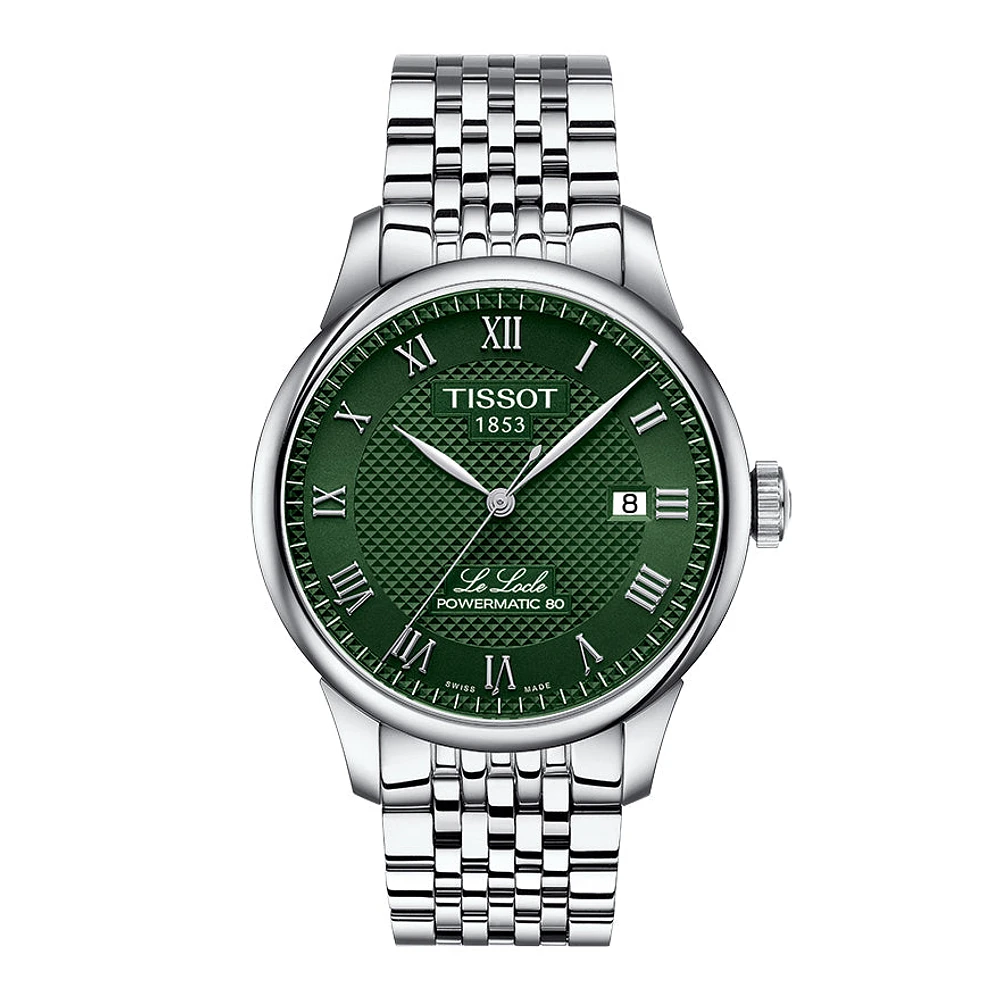 Tissot Le Locle Powermatic 80 Green Dial Watch | T0064071109300