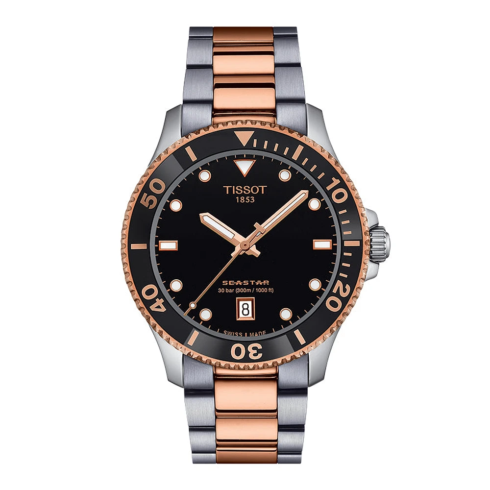 Tissot Seastar 1000 Quartz 40mm Black Dial Watch | T1204102205101
