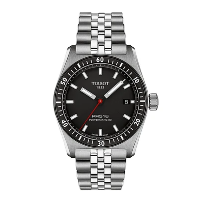 Tissot PR516 Powermatic 80 Black Dial Watch | T1494071105100