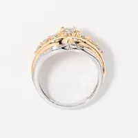 Diamond Dinner Ring 10K Yellow and White Gold (0.50 ct tw)