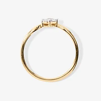 V Solitaire Ring 10K Yellow Gold (0.08 ct tw)