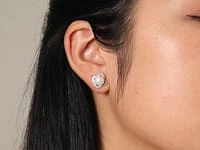 Pearl Earrings with Diamond Accents in 10K Yellow Gold