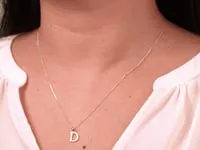 "D" Initial Pendant in 10K Yellow Gold