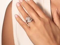Diamond Cluster Ring Two-Tone 10K White and Yellow Gold (0.50 ct tw