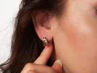 Diamond Cut Hoop Earrings in 10K Yellow Gold