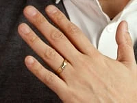 Men's Point Ring 10K Yellow Gold