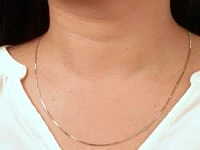 10K White Gold 1.00mm Box Chain (20")