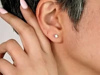 Lab Grown Diamond Stud Earrings in 14K White Gold (0.30 ct tw)