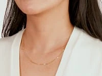 10K Yellow Gold Square 1.00mm Wheat Chain (18")