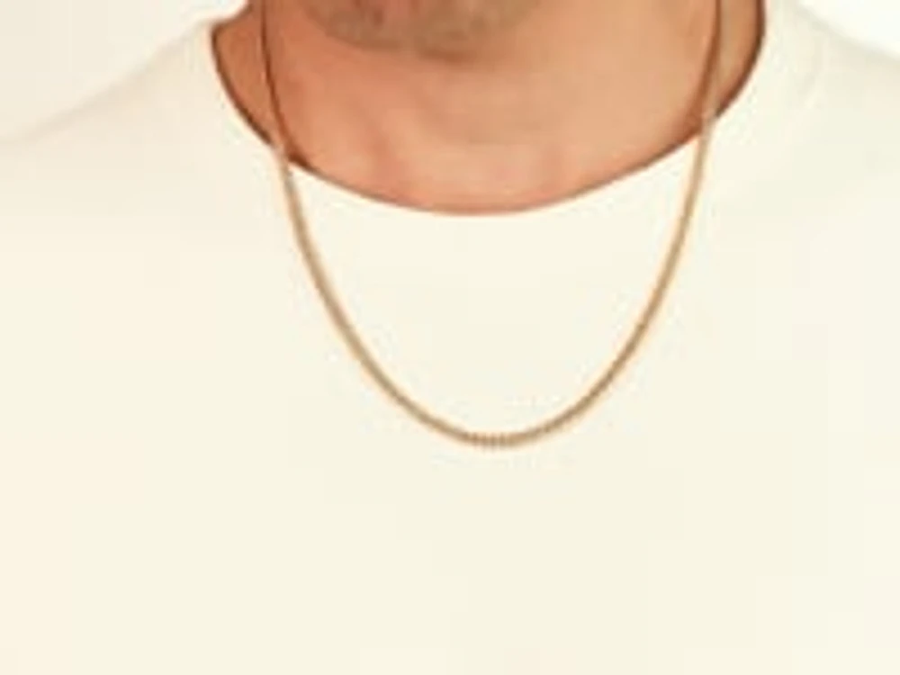 3.8mm 10K Yellow Gold Cuban Chain (22")