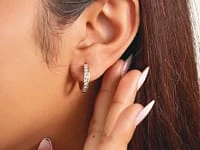 Channel Set Diamond Hoop Earrings in 10K Yellow Gold (0.70 ct tw)