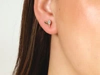 Marquise Cut Lab Grown Diamond Earrings in 10K Yellow Gold (0.36 ct tw