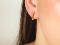 Twisted Hoop Earrings in 10K Yellow Gold