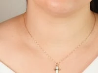 Diamond Cut Cross Pendant in 14K Yellow Gold