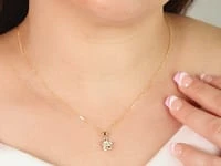 Hibiscus Pendant in 10K Yellow Gold